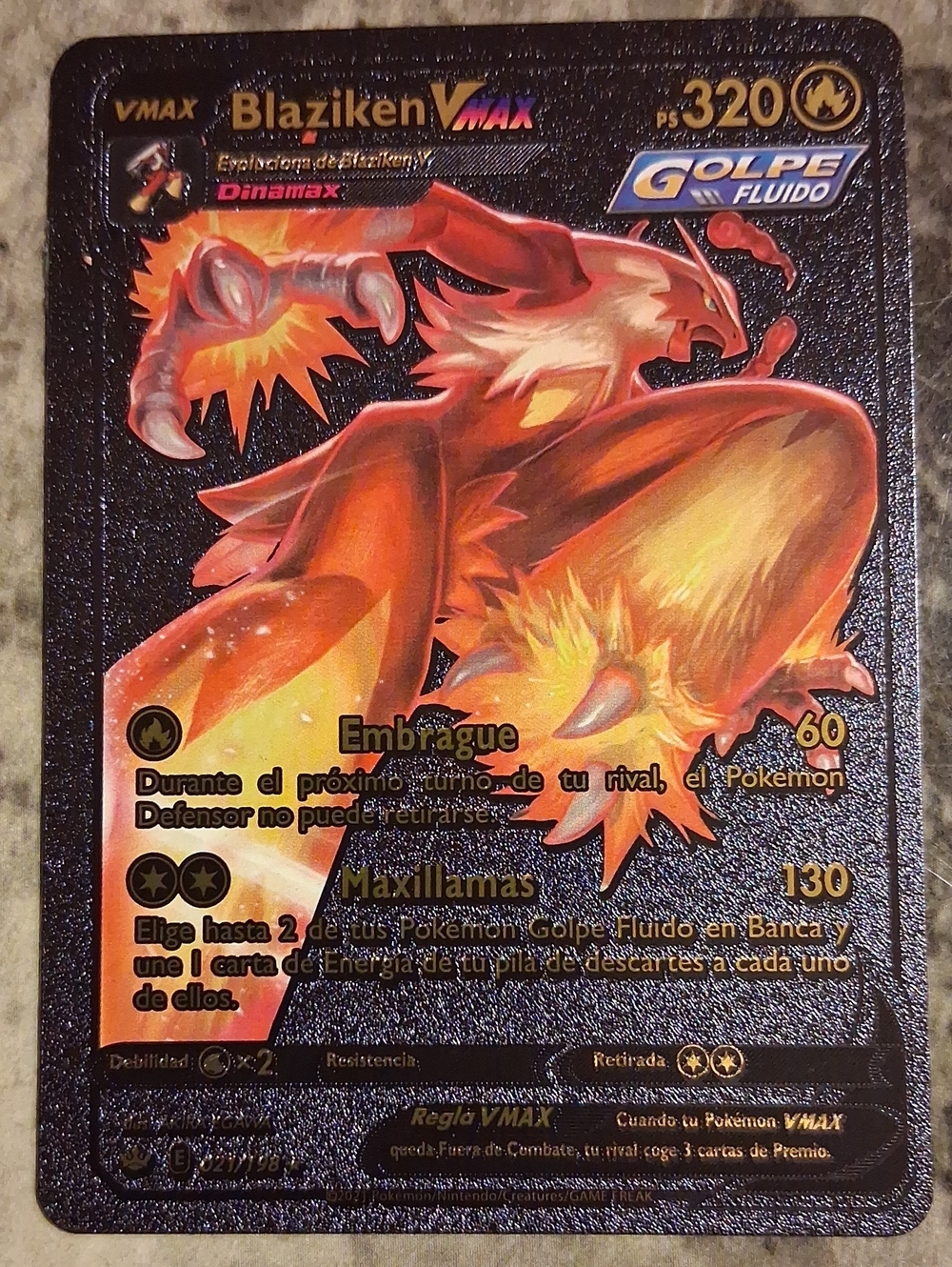 Blaziken VMAX Card - Red/Orange Collectible